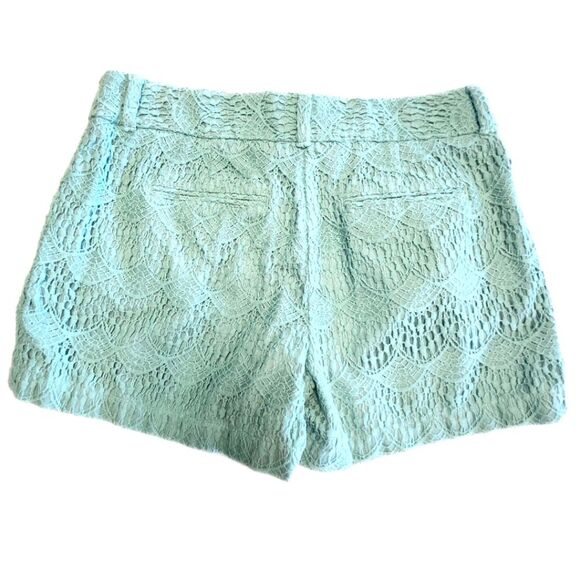 LOFT Outlet Sage Mint Green 4" Shorts, Lace Overlay, 4 Pockets, Size 6 - Picture 2 of 6